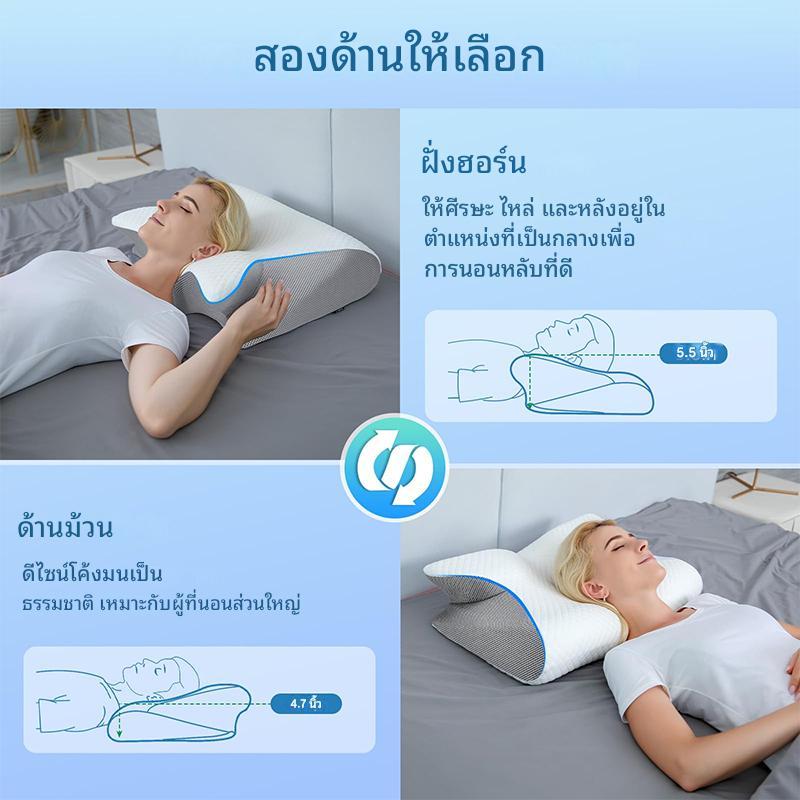 หมอนสุขภาพ หมอนปวดคอ Ergonomics Deep Sleep เมมโมรี่โฟม รูปที่ 8
