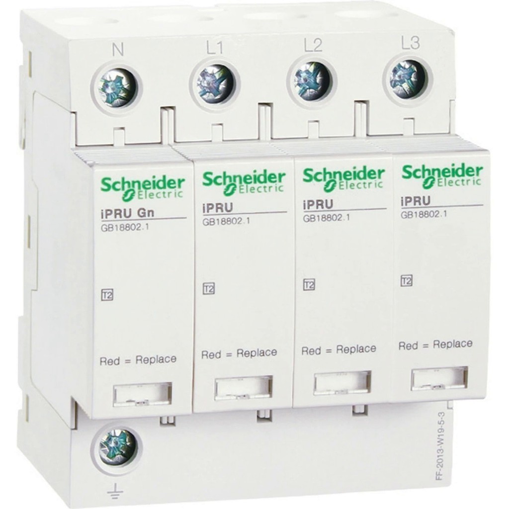 A9L020600 Schneider Wingoal the iPRU is pluggable class T2 surge protector 3P N, Imax: 20kA, Uc: 350