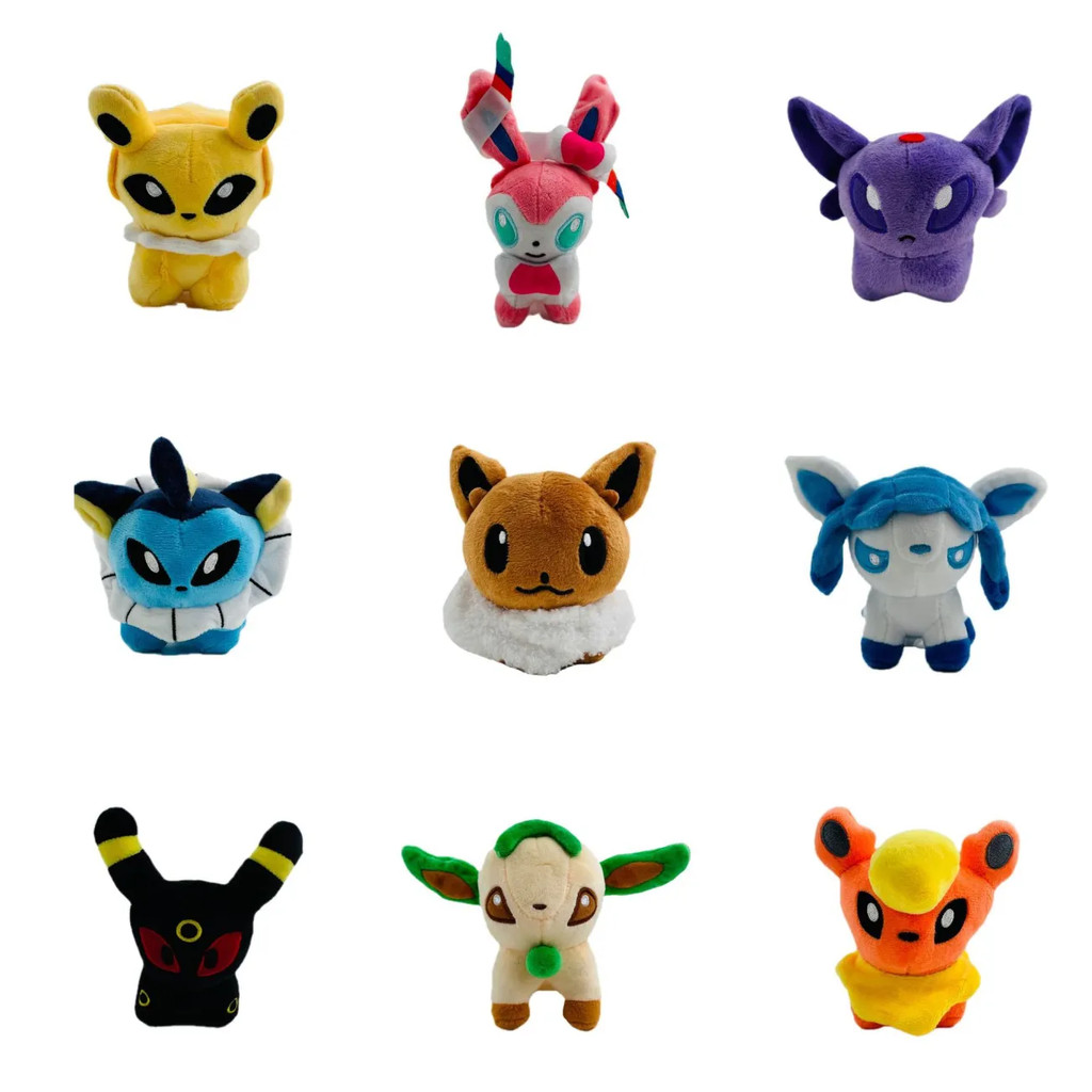 ครอบครัว Eevee ขนาดเล็ก 9 ประเภทรุ่น Q Eevee Moon Fire Day Narcissus หญ้า Original Eevee Eevee ตุ๊กต