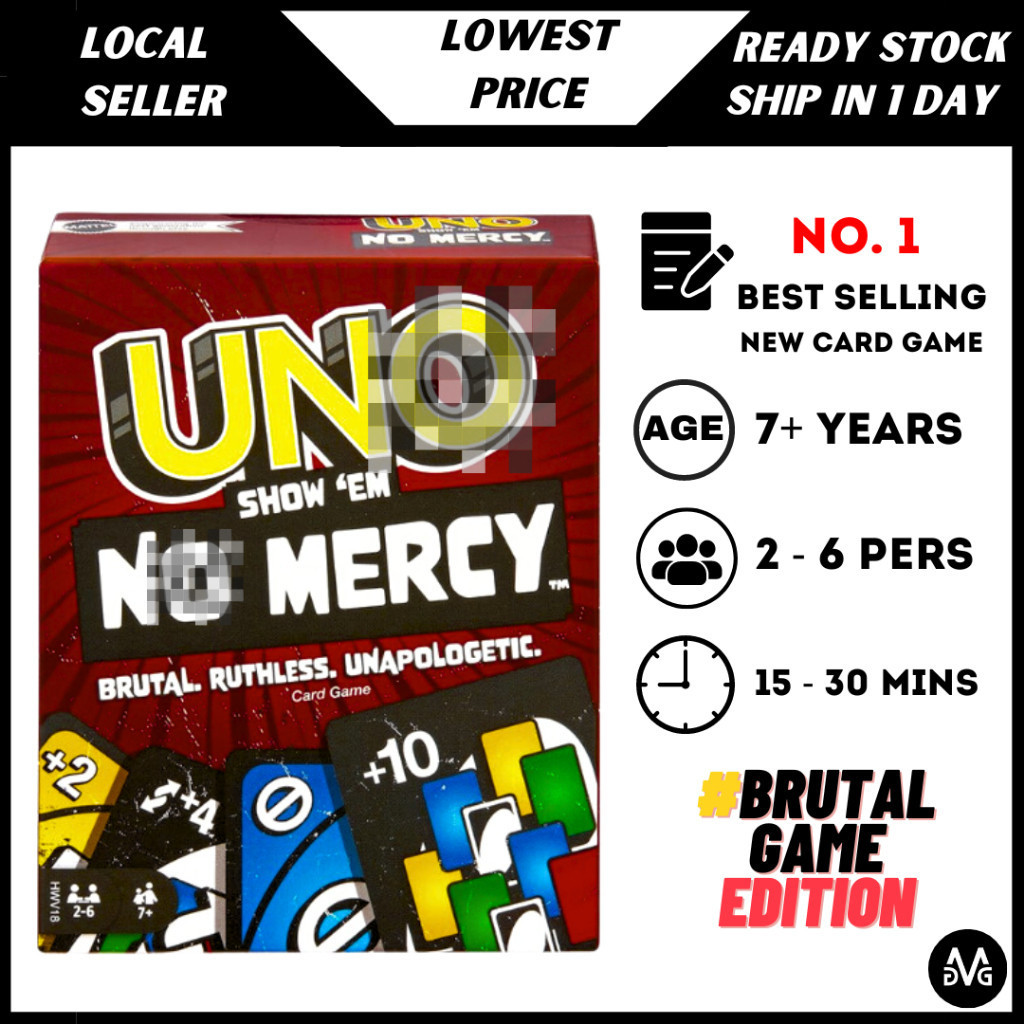 Uno No Mercy Card Game Collection Uno All Wild Flip Dare Minecraft สําหรับครอบครัวเพื่อนโต๊ะเกมกระดา