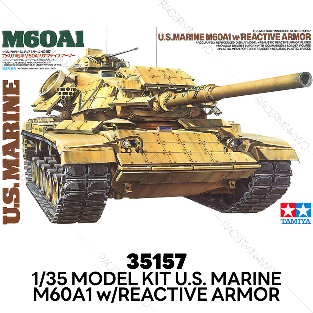 TAMIYA 35157 1/35 Model Kit U.S. Marine M60A1 w/Reactive Armor