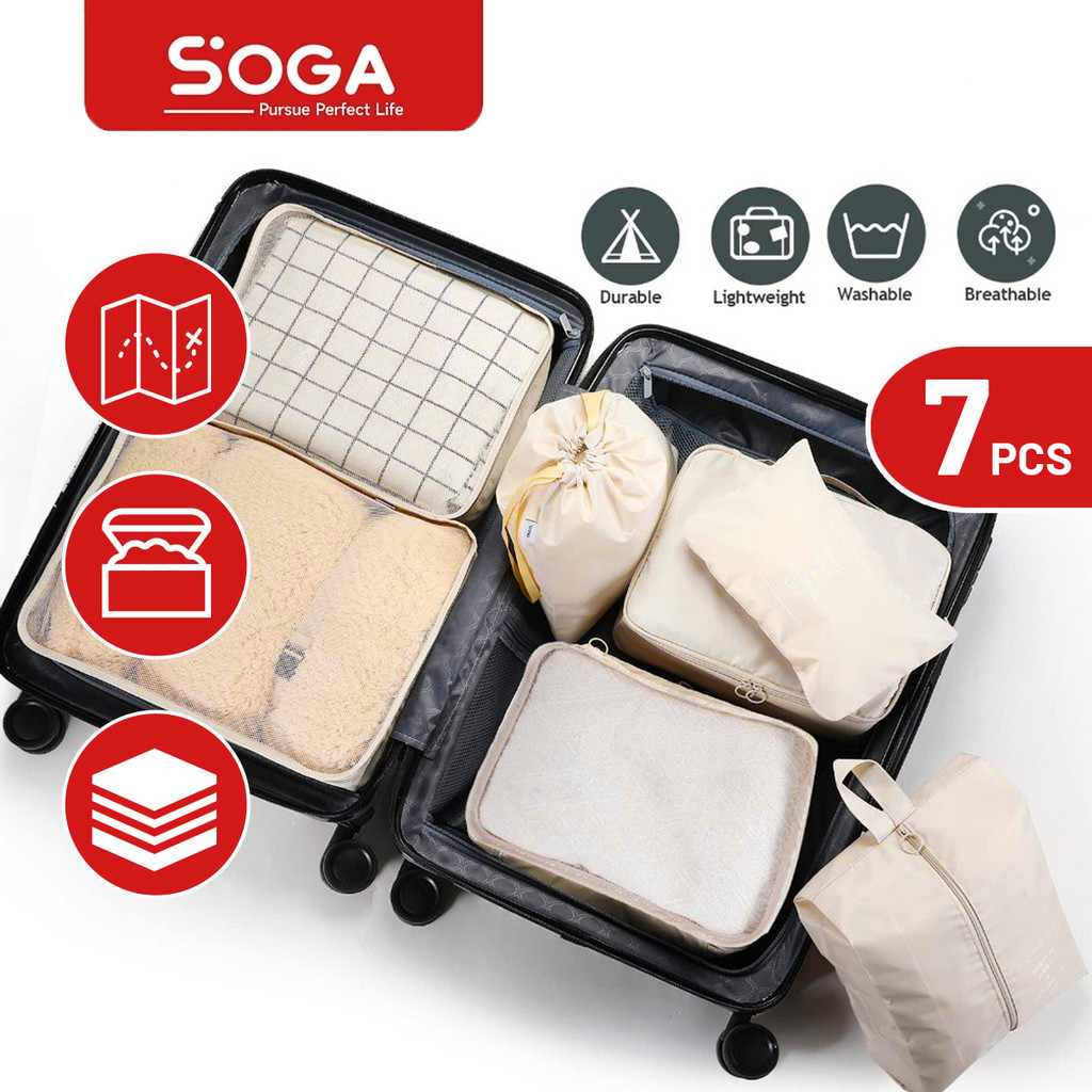 (SG)SOGA Ultralight Packing Cubes สําหรับกระเป๋าเดินทาง,กระเป๋าเดินทาง Organizer กระเป๋า, Travel Acc
