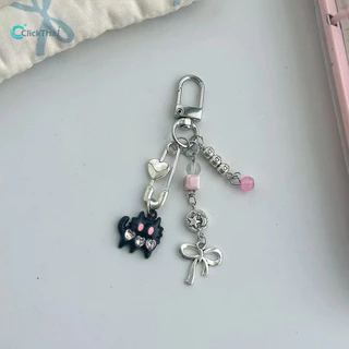 พวงกุญแจน่ารักๆ ที่ห้อยโทรศัพท์ sweet Cool Beaded Key Chain Bag หูฟังจี้น่ารักโทรศัพท์ Chain เคสโทรศัพท์จี้