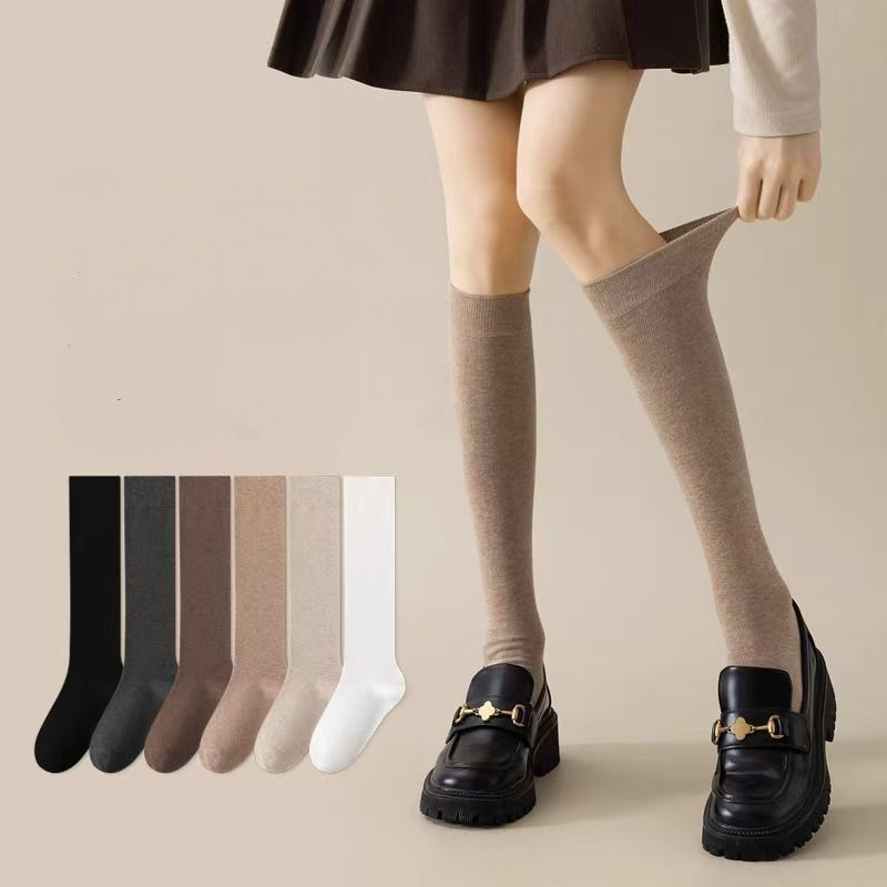 🎀จัดส่งจากไทย🎀ถุงเท้ายาวถึงเข่าสตรีสไตล์เกาหลี ถุงเท้าผู้หญิง JK ผ้าฝ้ายสวมใส่สบาย