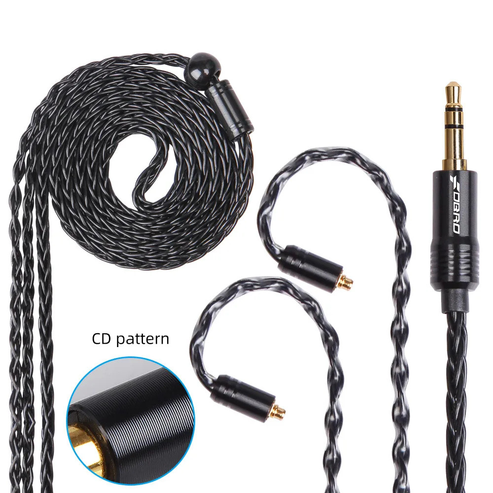 8core Mmcx 2pin 0.78 มม.A2dc Silver Plated สายหูฟัง 3.5 มม.Balance ชุดหูฟังแจ็คสาย Se315 Se425 Ls50 