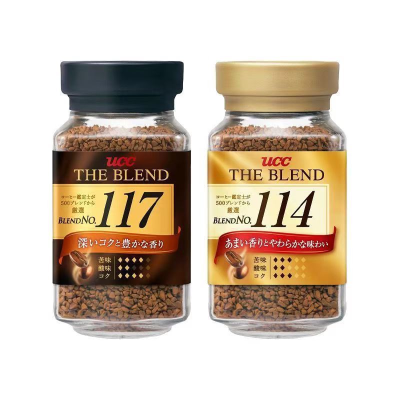 นําเข้า ucc117 Black Coffee Yoshishi Freeze-Dried Coffee Powder Instant American UCC114 ขวด 90g11.15