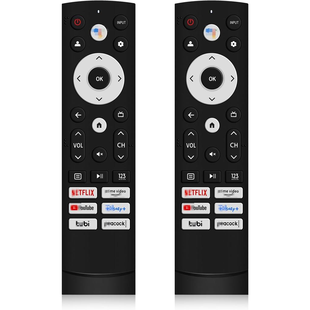 2 PC เปลี่ยนรีโมทคอนโทรลสําหรับ Hisense Smart Google TV Series, สําหรับ UHD 4K ULED Google TVs, สําห