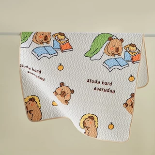 แผ่นรองฉี่เด็ก 50*70cm แผ่นรองฉี่ ผ้ายางรองฉี่ แผ่นรองซับที่นอน ผ้านุ่ม รูปแบบการ์ตูนน่ารัก