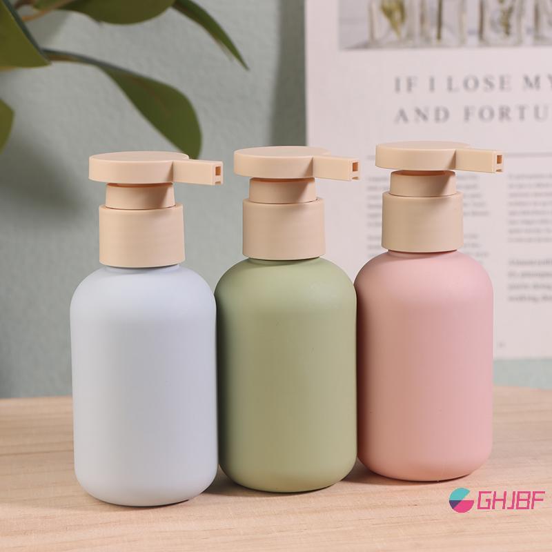 GHJBF] 2 ชิ้น 100/200ml สีฟ้าสีเขียวสีชมพูพลาสติกปั๊มโลชั่นแชมพูขวดพลิกเครื่องสําอางคอนเทนเนอร์ขวดรีฟิล Shrnck คอเต่า
