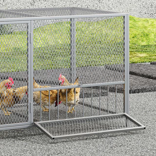 กรงไก่สําหรับงานหนักพร้อมฟักอาหาร – แบบพกพา & Spacious สําหรับไก่หลังบ้าน