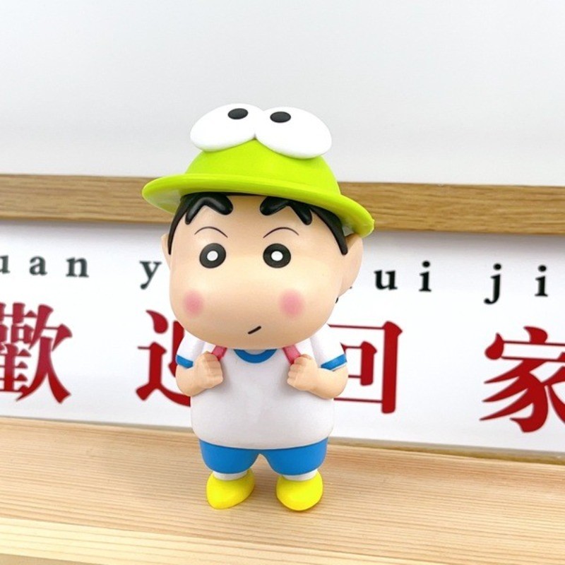 การ์ตูนน่ารักกบเครยอนชินจังตุ๊กตาบ้านสก์ท็อปตกแต่งรถเบเกอรี่เครื่องครัว