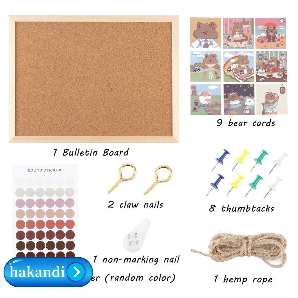 CANICE Vision Board แขวนผนังตกแต่งไม้ Corkboard