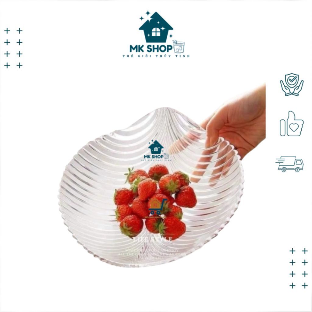 ผ้าแก้วรูปใบไม้ 2424cm – จานตกแต่งสําหรับผลไม้และ Candies _ MK-Shop