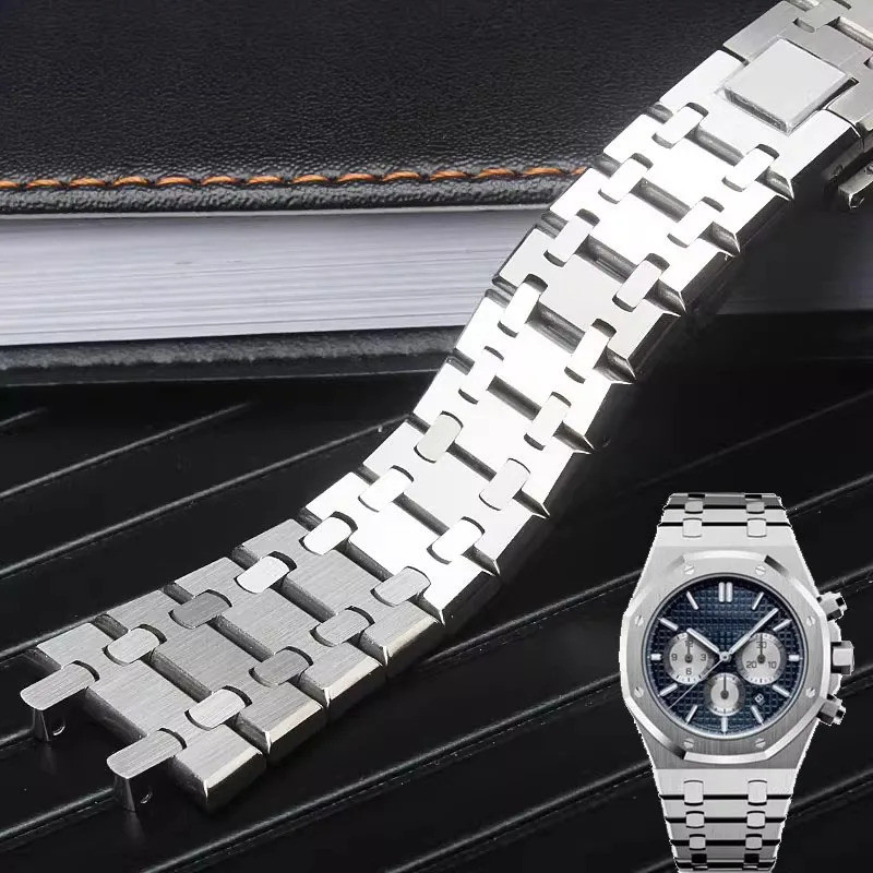 Original-904 สแตนเลสสตีลสําหรับ AP 15400 15703 AP ROYAL OAK Audemars Piguet Royal Oak นาฬิกา 28 มม.26 มม.สร้อยข้อมือผู้ชาย