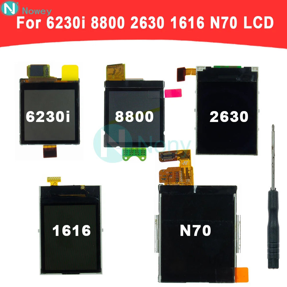 Best Value Nowey 6230i 8800 หน้าจอ Lcd สําหรับ Nokia 1616 16611662 1800 5030 1681 1682 1680 2630 276