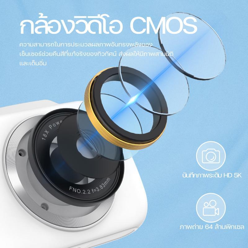 【KiTBEEZ KF-3】กล้องดิจิตอล CCD ความละเอียด 64MP ดีไซน์สีพาสเทล มาพร้อมฟิลเตอร์ให้เลือกถึง 20 แบบ ซูม