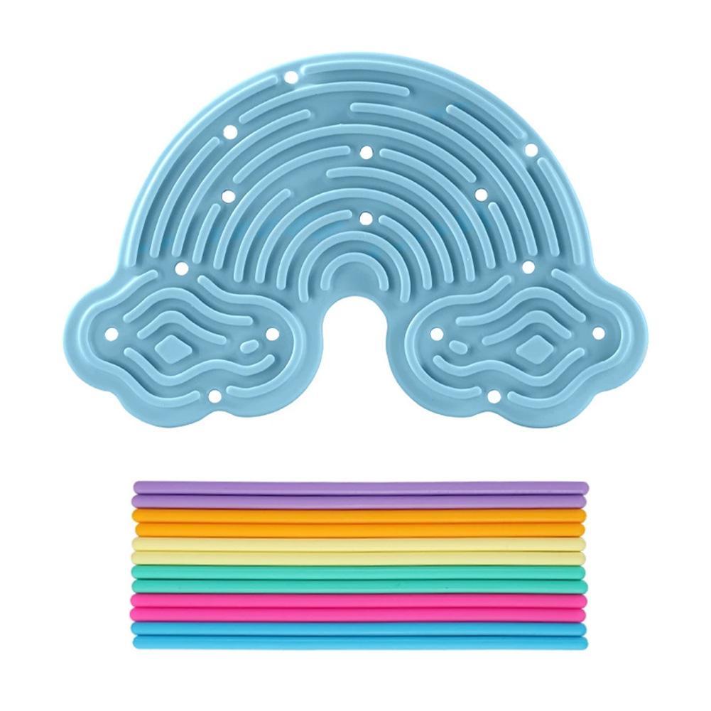 Montessori Sensory Development Toy - Cloud Rainbow Fidget Board สําหรับเด็ก กิจกรรมเพื่อการศึกษา Q1k