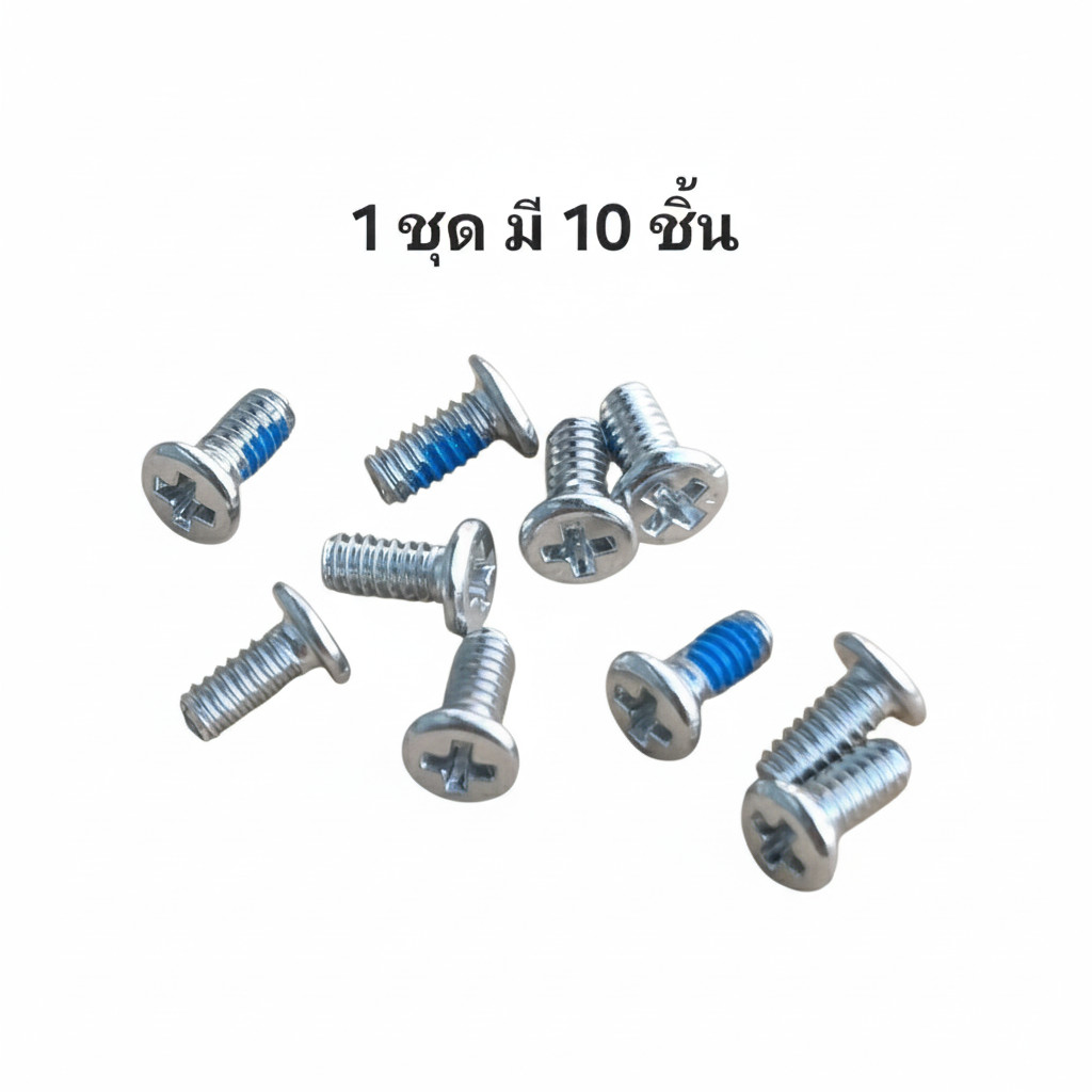 สกรู 4 แฉก / น็อต 4 แฉก 3.0mm Samsung Galaxy S25/S24/S23/S22/S9/S10/S20/S21 สีเงิน 10ชิ้น #280