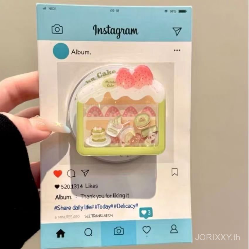 การ์ตูนการ์ตูนกระต่ายคิตตี้แมวเหมาะสําหรับ แม็กเซฟ วงเล็บแม่เหล็กดูดซับที่แข็งแกร่งหดสก์ท็อปถุงลมนิรภัยหญิงอินเทรนด - รูปที่ 5