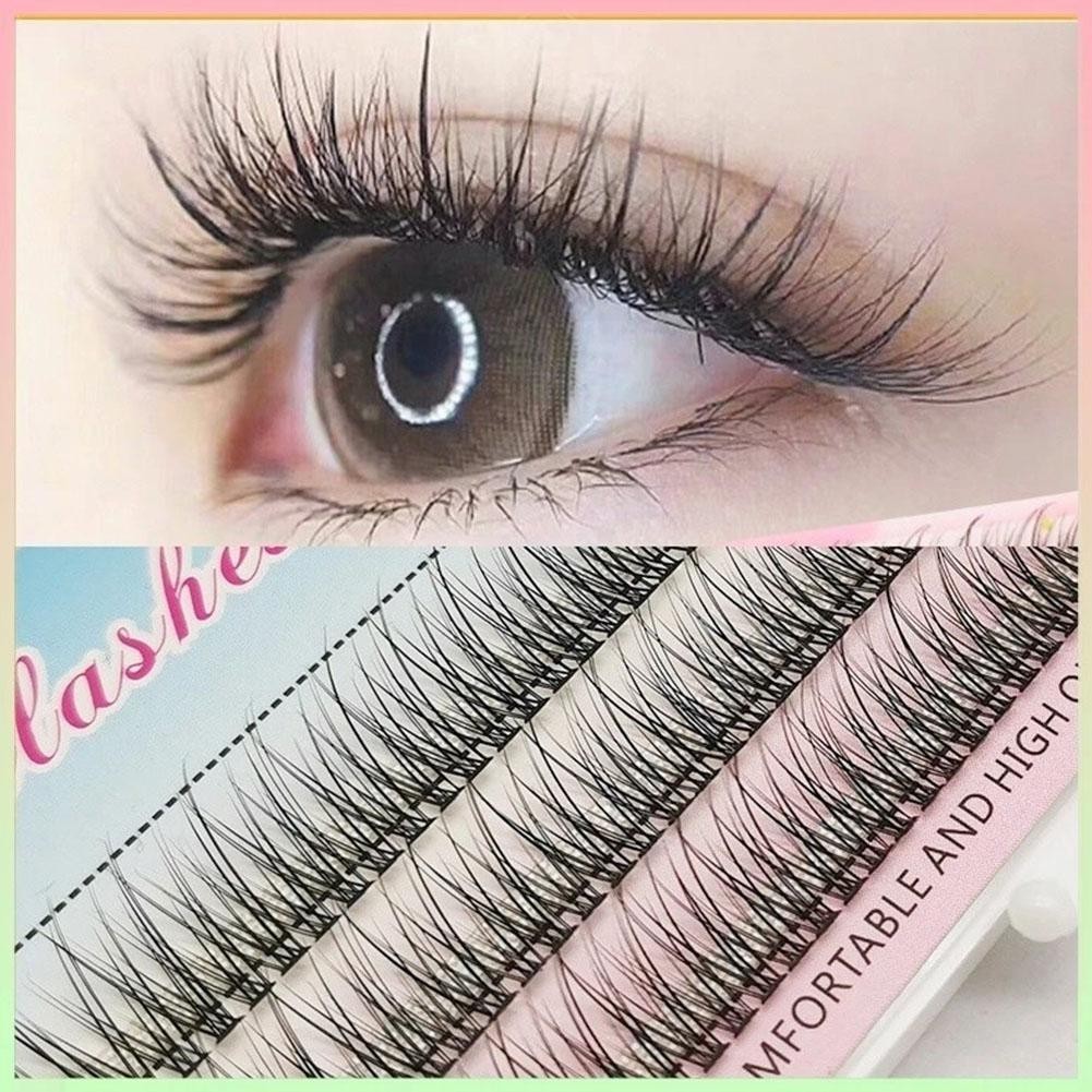 Fishtail Eyelash Extensions Segmented Cross-swallowtail Eyelashes Upper Natural B3n6