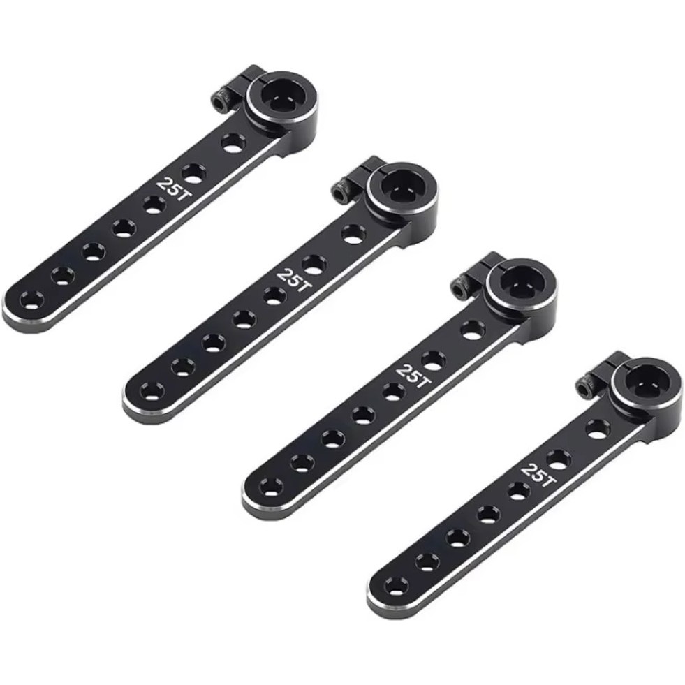 อลูมิเนียมอัลลอยด์ 25T Ultra Long Servo Arm Heighten พวงมาลัย Link Servo Part สําหรับ RC เครื่องบินป