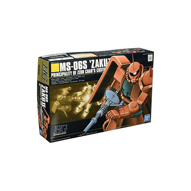 BANDAI SPIRITS HGUC Mobile Suit Gundam MS-06S Char's Zaku II 1/144 scale color-separated plastic mod