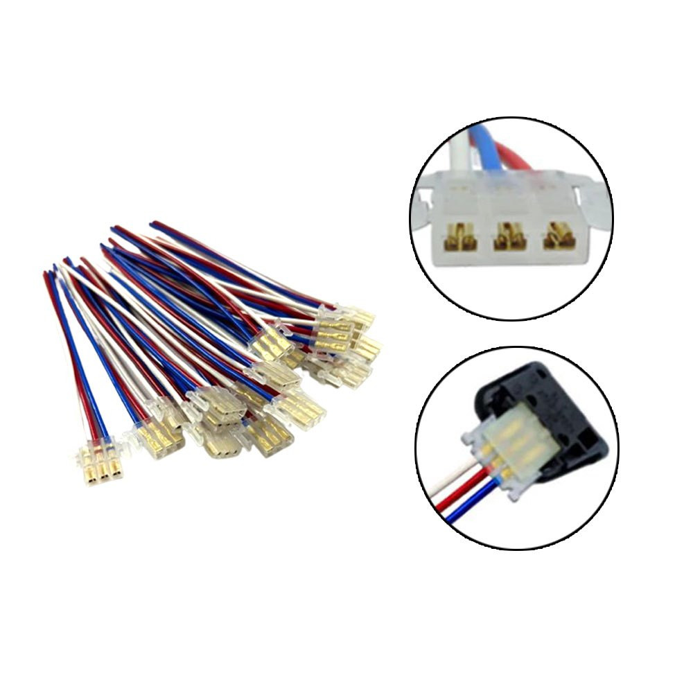 สายต่อสวิทช์ไฟเลี้ยว ไฟสูง ไฟต่ำ สวิทช์แตร สวิทช์เปิดไฟหน้า ปลั๊กต่อสวิทช์ไฟ3ช่อง(พร้อมส่ง)(xx105)