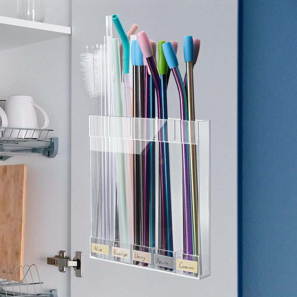 ที่ใส่ฟางสําหรับ Stanley, ที่เก็บฟางสําหรับตู้, เข้ากันได้กับ Stanley 40 oz 30 oz Tumbler (โปร่งใส)