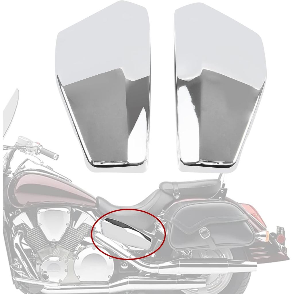 รถจักรยานยนต์ซ้ายขวาแบตเตอรี่ด้านข้างครอบคลุม - PSLER VTX1300 อุปกรณ์เสริมสําหรับ VTX1300R VTX1300S 