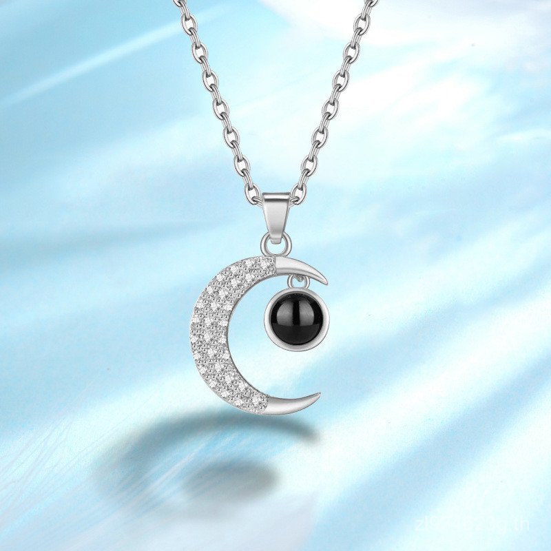 จี้เงินสเตอร์ลิง s925 ออกแบบตัวอักษร I Love You Moon ขายดีข้ามพรมแดน รหัส 9MIQ