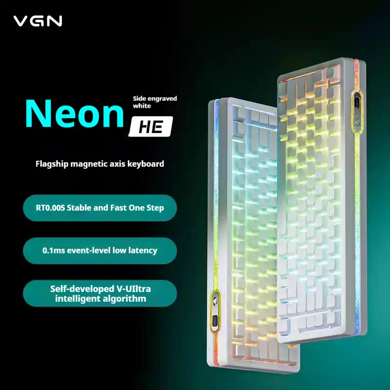 Vgn Neon Magnetic Axis Keyboard 75 E-sports Customization ปะเก็นปลั๊กร้อน Rgb แบบมีสายไร้สายบลูทูธสา