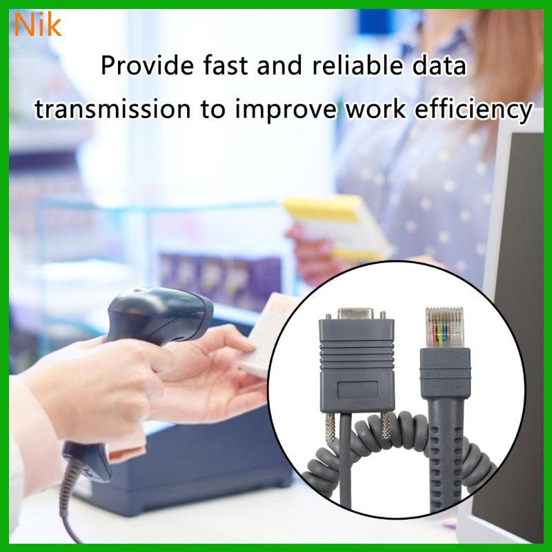 บ.ลคค.ศ. RJ45 RS232 LS2208 Fast Data Transfer Cable สําหรับสัญลักษณ์ Barcode Scanners LS2208 ๊