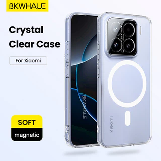 BKWHALE กรณีแม่เหล็กสําหรับ Xiaomi 17T 17 15T 15 14T Poco F6 F7 F8 Ultra X6 X7 X8 Pro Max Redmi K90 Pro Max โปร่งใสนุ่มปลอกอะคริลิคกันกระแทกเคสโทรศัพท์ฝาครอบ