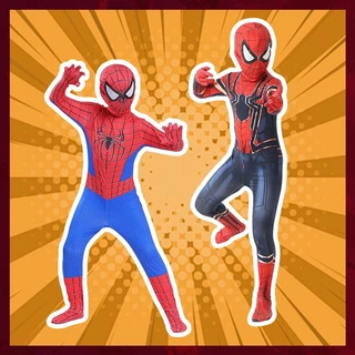 【สต็อกไทย ส่งไว 24 ชม】 ชุดคอสเพลย์ Spider Man ชุดซูเปอร์ฮีโร่เด็กชาย ชุดสไปเดอร์แมน เครื่องแต่งกาย 3D ชุดเด็กสไปเดอร์แมน