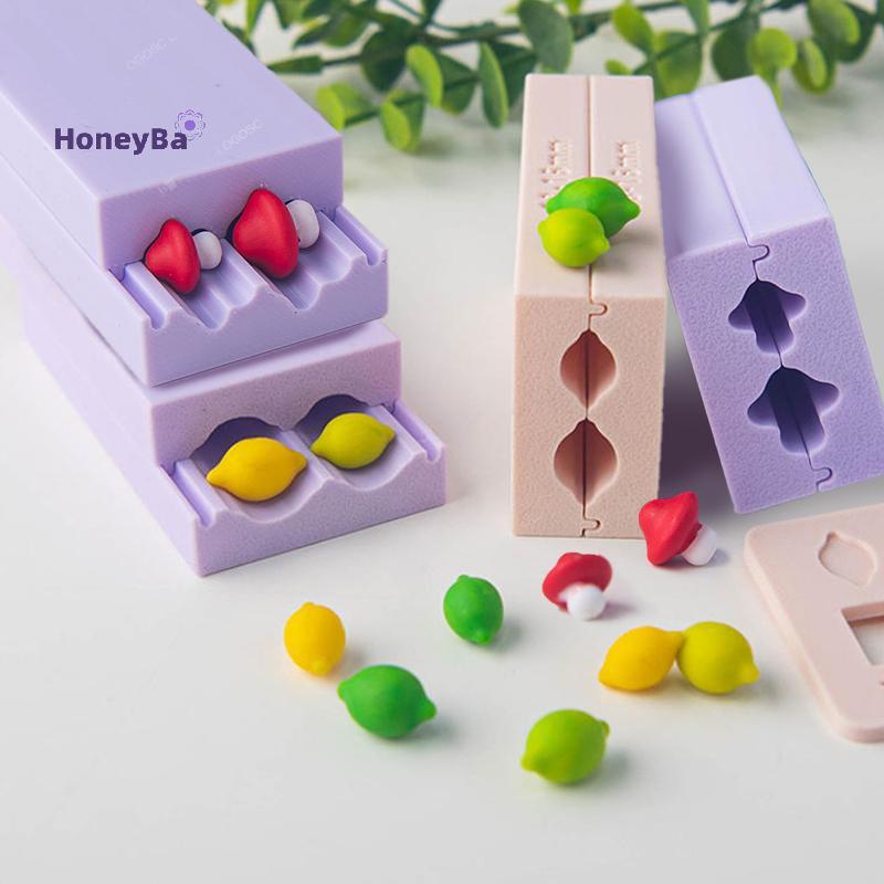 Honeybee1 เครื่องปั้นดินเผานุ่ม Polymer Clay แม่พิมพ์ 3D เห็ดมะนาว Rhombus ลูกปัดออกแบบลูกปัด Roller