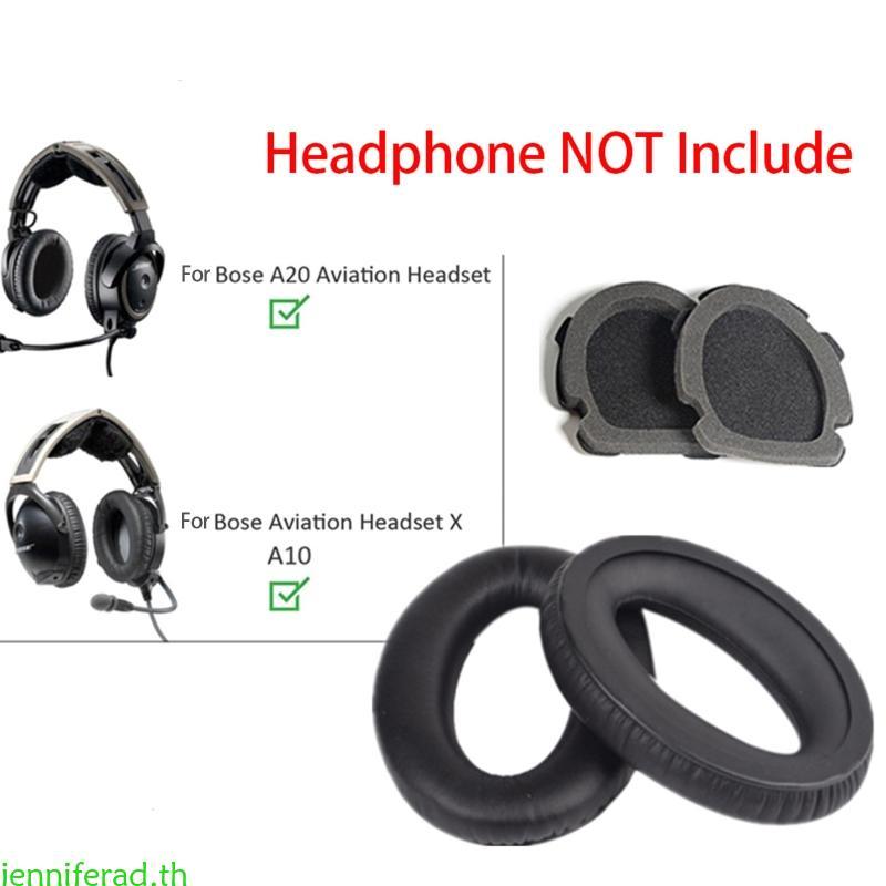 Jenniferad ชุดหูฟังแผ่นรองหูฟังสําหรับชุดหูฟังการบิน Bose X A10 A20 หูฟังแผ่นรองหูฟังเบาะ