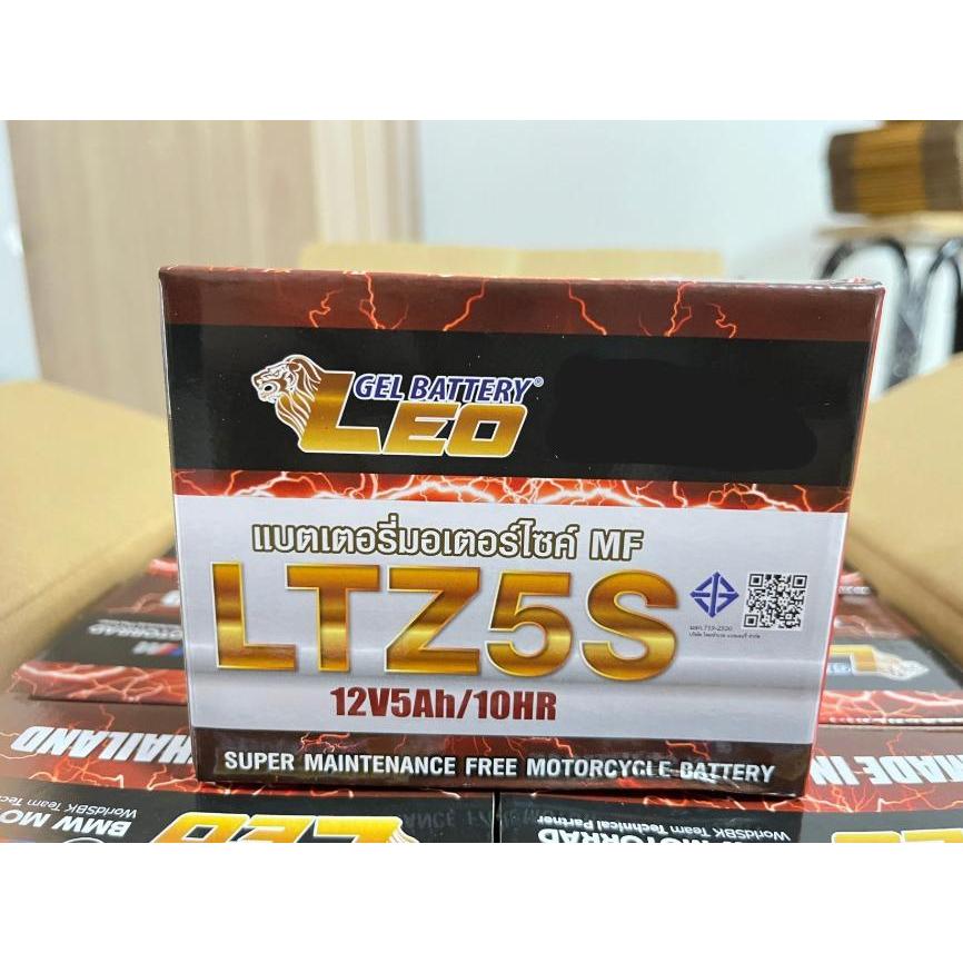 LEO แบตเตอรี่มอเตอร์ไซค์ LTZ5S 12V5Ah/10HR รุ่น LTZ5S สำหรับมอเตอร์ไซค์ / รับประกันสินค้า