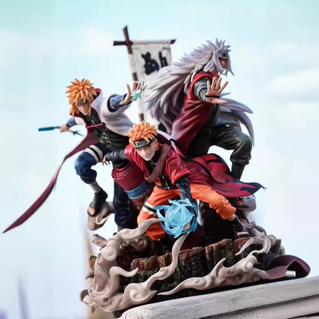 พร้อมสต็อก Naruto CW Giant Wave GK Bond.Fate Naruto Jiraiya Watergate รูปปั้น Boxed Figure