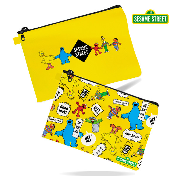 SST4-กระเป๋าอเนกประสงค์ A5 : Sesame Street Family A5 Multipurpose Zipper Bag (A5-PDBAG-YE-401) W22xH
