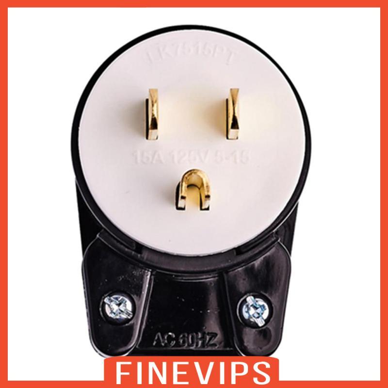 [Finevips] 15 Amp, 125 NEMA L5-15P, 3P, ปลั๊กล็อค, เกรดอุตสาหกรรม, พื้น