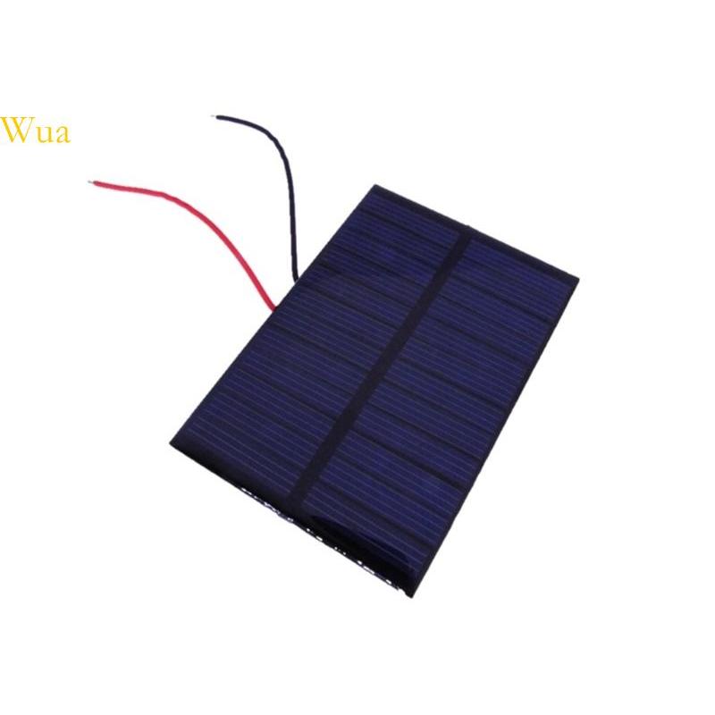 Wua Solar Panel 6V Polysilicon Charger Module พร้อมสายยาวสําหรับผู้ที่ชื่นชอบการ DIY