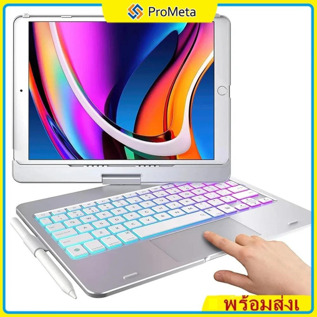 คีย์บอร์ดบลูทูธ พร้อมทัชแพด 360 หมุนได้ สำหรับ Mini 6 7 Air 4 5 6 Pro 11 13 12.9 10th 11th A16 10.9 7 8 9 Gen 10.2