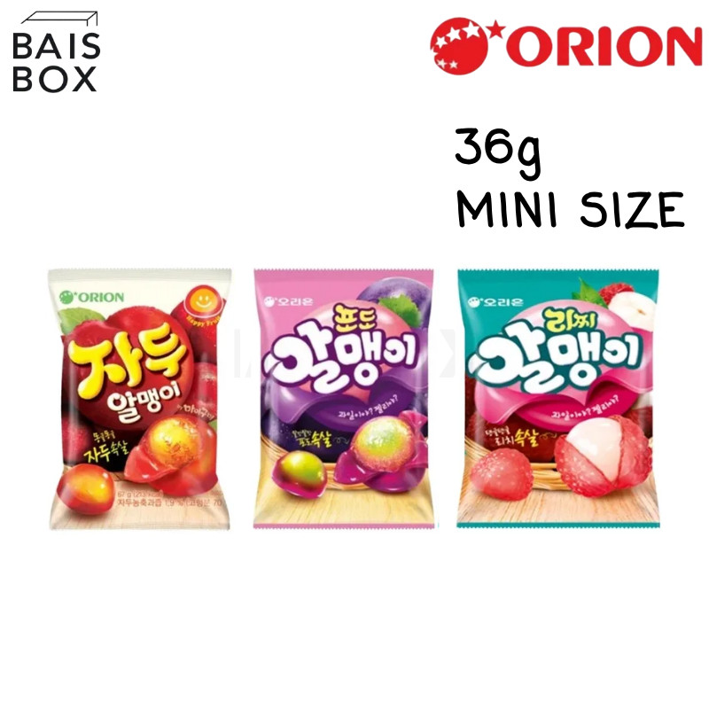 [ORION] Fruit Jelly 36g MYGUMMY Series — Grape / Plum / Lychee