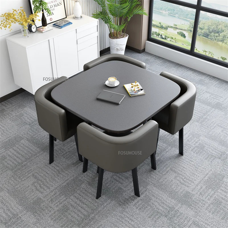 Must-Have Modern Light Center Tables Home Furniture Round Dining Tables Set For Dining Room Kitchen 