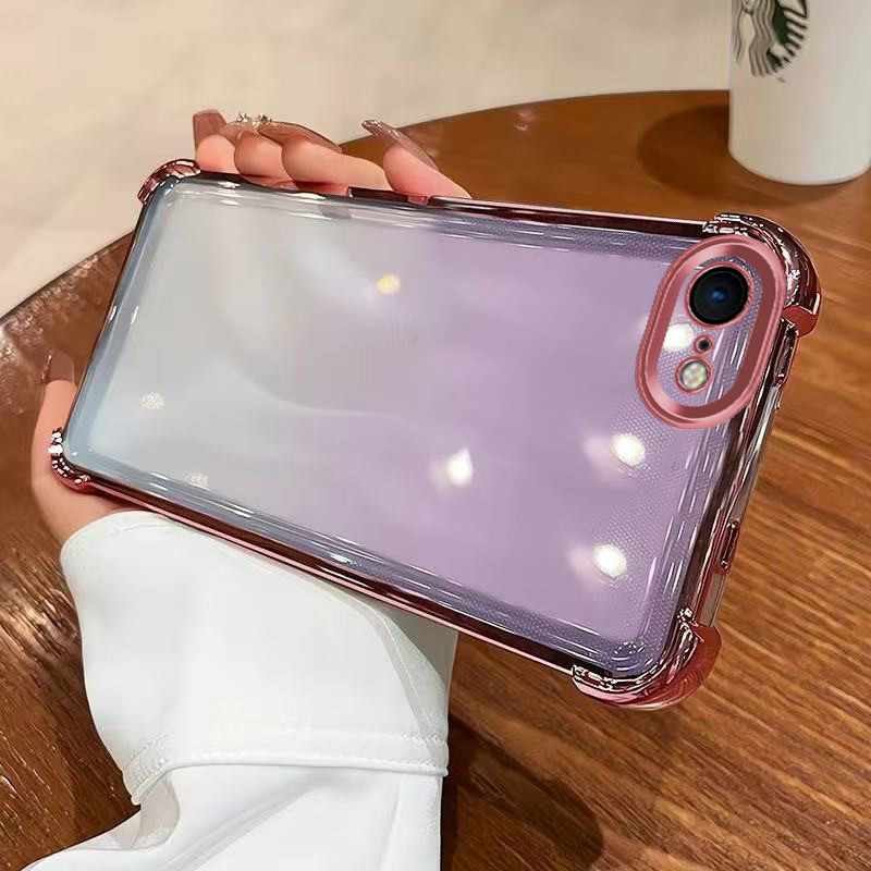 เคส iPhone 7 เคส iPhone 8 โทรศัพท์เคลือบด้วยไฟฟ้าป้องกันการตกสี่มุมสําหรับเคส iPhone 7 เคส iPhone 8