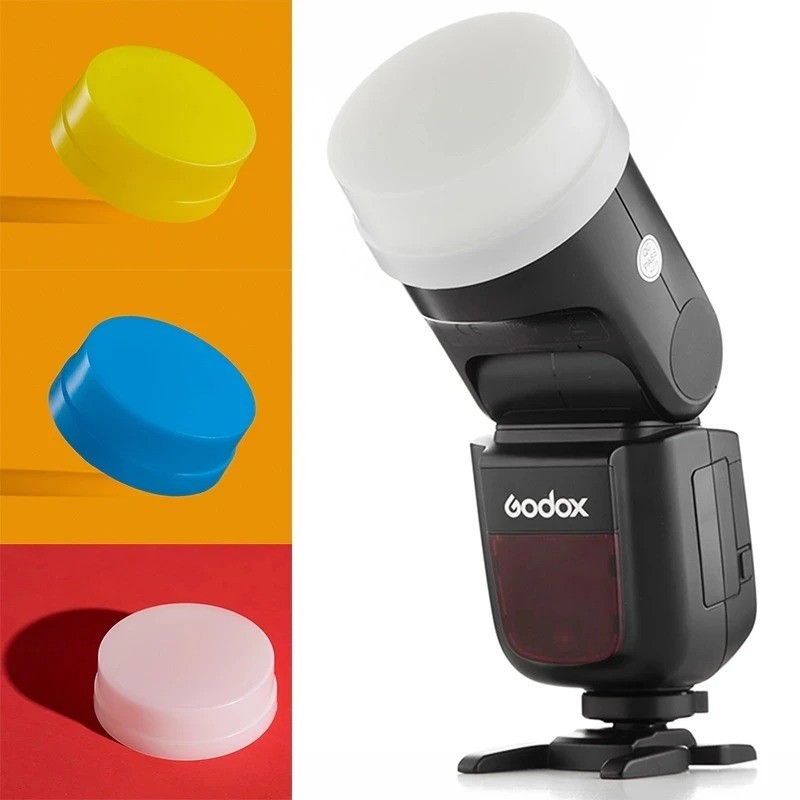 Godox V1 Flash Series หัวกลมแฟลช Speedlite กล้องแฟลช Diffuser Bounce Dome Light ชุดสําหรับ Godox V1C