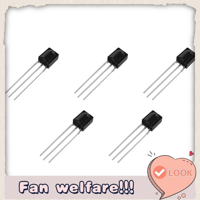 50 ชิ้นระยะทางแผนกต้อนรับ 15M อินฟราเรด VS838 IR โมดูลรับสัญญาณสีดํา