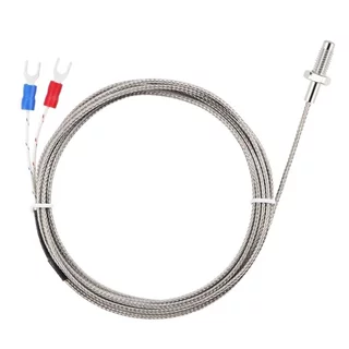 K-Type M6 สายยาว 0.5m/1m/2m/3m/5m สายเทอร์โมคัปเปิ้ล เซนเซอร์วัดอุณหภูมิ (0 to 400°C) Temperature Sensor Probe Cable ...
