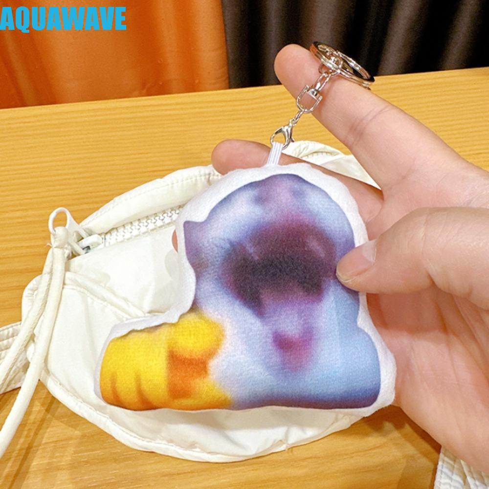 AQUAWAVE Vocal Cat Meme พวงกุญแจ, ตุ๊กตาไฟฟ้า Oiiai จี้แมว, ประณีตตลก Kitty แฟชั่น Huh Cat พวงกุญแจก