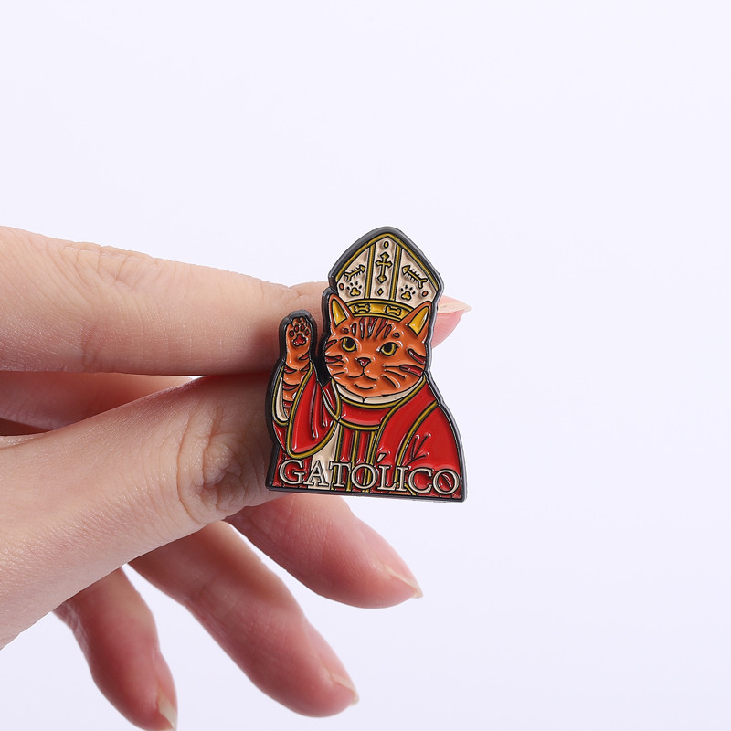 Gatólico Cat Bishop เข็มกลัดสัตว์น่ารัก สร้างสรรค์ รูปที่ 6